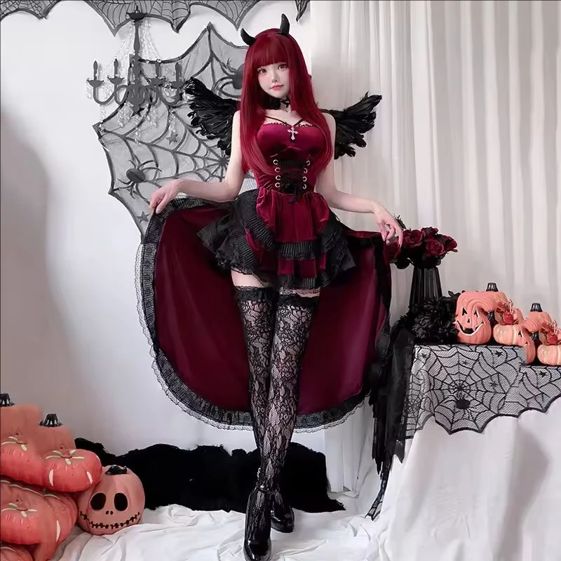 Vintage Fashion Dresses - Y2K Aesthetic Gothic Victorian Vampire Bride
