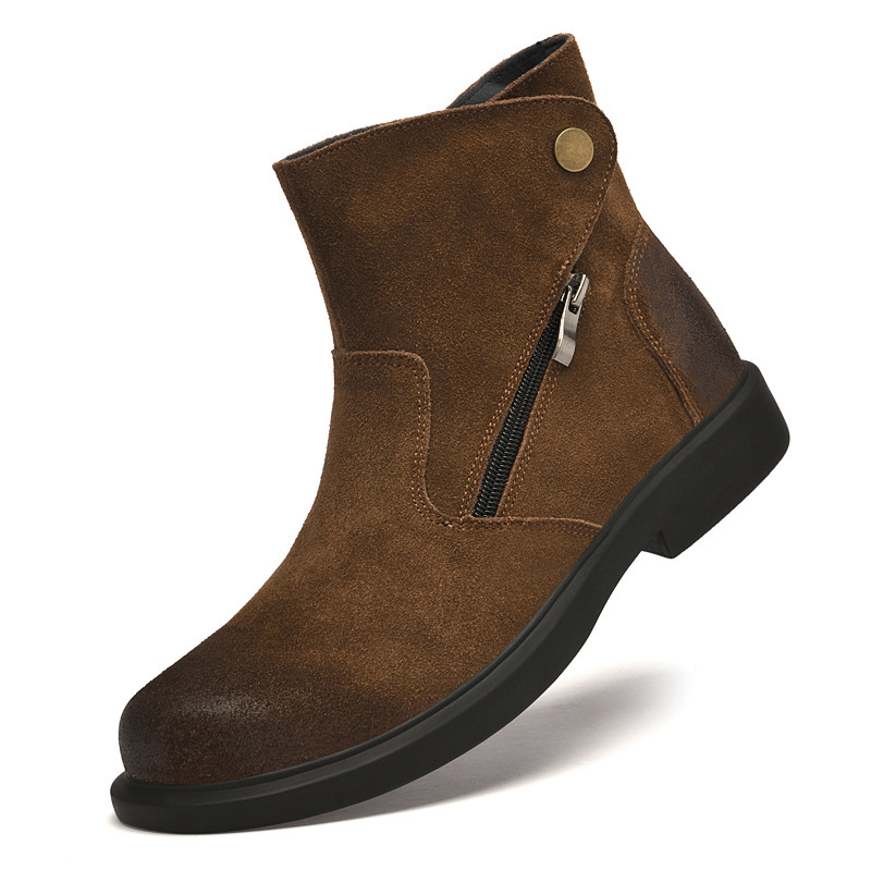 Vintage Cow Suede Mens Chelsea - Vintage Outdoor Fashion 评论和价格