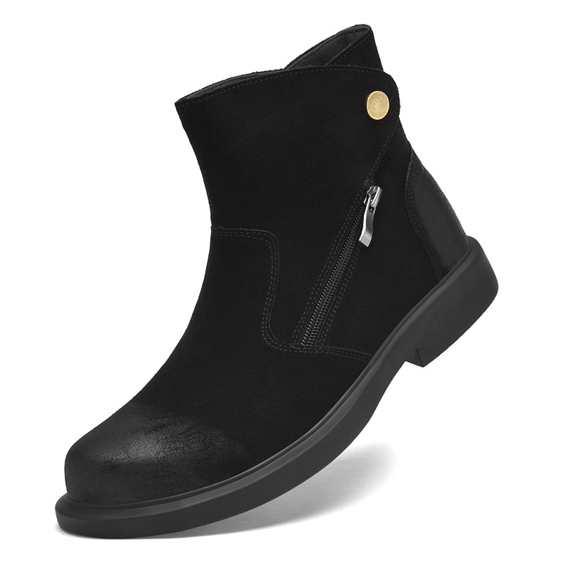 Vintage Cow Suede Mens Chelsea - Vintage Outdoor Fashion 评论和价格
