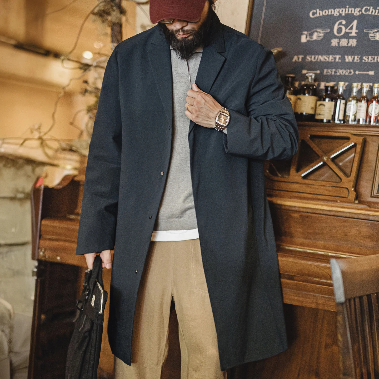 Maden Men’s Trench Coat Britis - Vintage Windbreaker Nylon 评论和价格