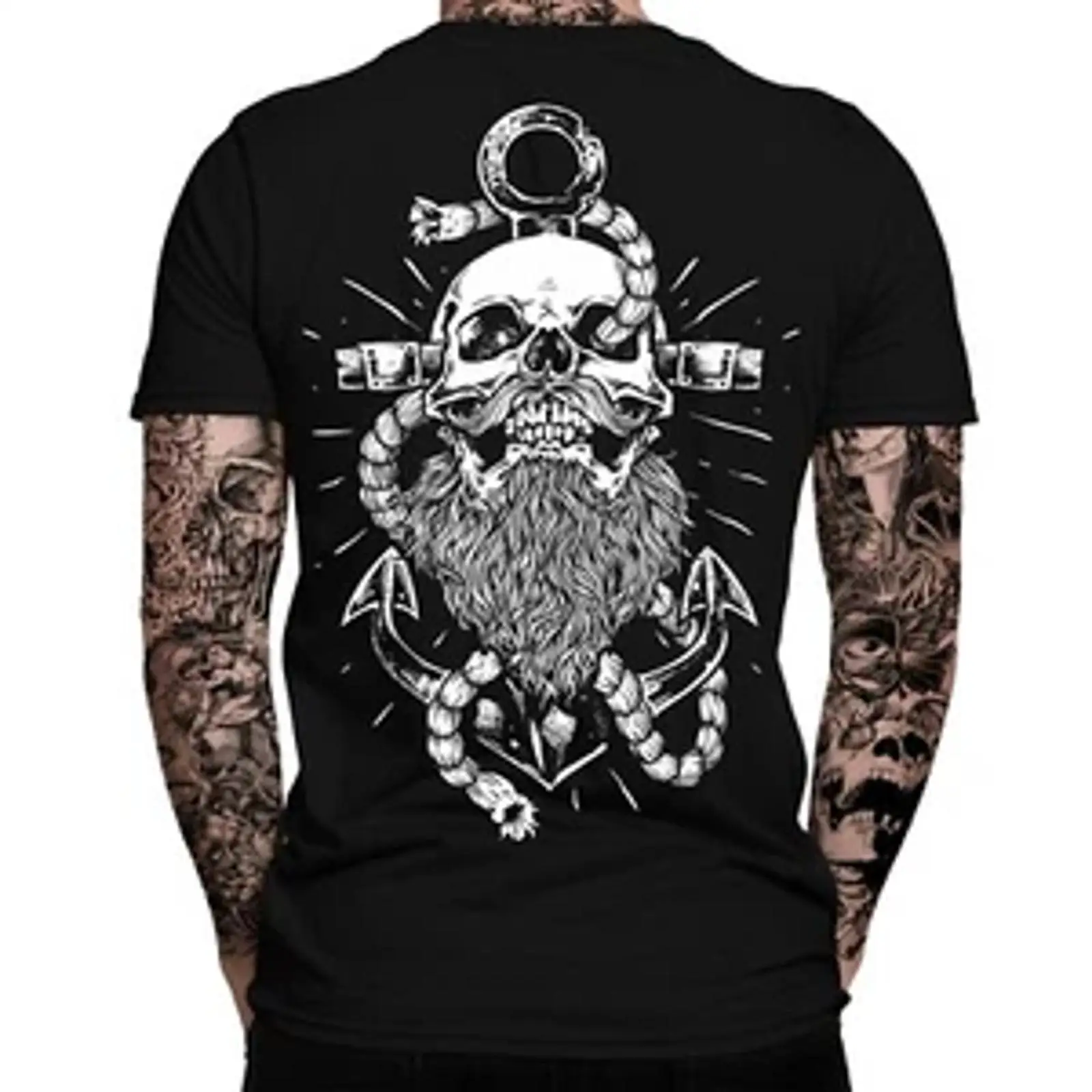 Anchor T Shirt for Men Skull H - Vintage Fashion Hamburg 评论和价格